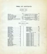 Table of Contents, Rice County 1919